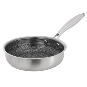 Gibson Home Elsenborn 8in Hybrid Nonstick Stainless Steel Frying Pan in Silver
