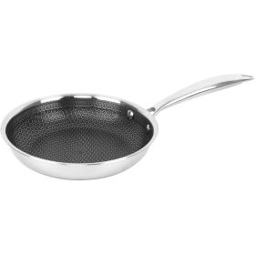 Brentwood 11 inch 3-Ply Hybrid Non-Stick Stainless Steel Frying Pan