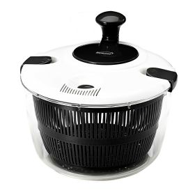 Brentwood 5 Quart Salad Spinner in Black with Serving Bowl