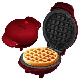 Brentwood Non-Stick 5" Multi-Use Mini Waffle Maker in Red