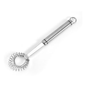 Spring Coil Whisk Egg Beater Stainless Steel Egg Frothier Milk Blender Kitchen Utensils for Whisking Beating Stirring Hand Held Sauce Stirrer Fro