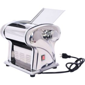 Electric Pasta Maker Noodle Maker Pasta Making Machine Dough Roller Cutter Thickness Adjustable Stainless Steel US 110V 135w one blade 2.5mm roun