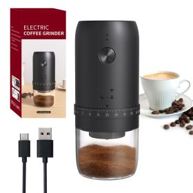 Portable electric coffee grinder, small household coffee bean grinder, multi-functional spice and dried goods crusher; supports various grinding modes