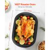 Roaster Oven, 14QT Fast-Cooking Turkey Roaster, 150-450 Fahrenheit Adjustable Temp Electric Roasting Pan with Self-Basting Lid, Roasting Lift-Out Rack