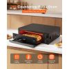Electric Pizza Oven, 16 in Countertop Pizza Oven, 77 to 572°F Temp Range, 1750W Indoor Pizzas Maker w/Timing & Temp Control