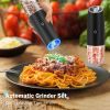 Electric Salt and Pepper Grinder Set, Rechargeable Salt Pepper Mills with Adjustable Coarseness And LED Light
