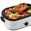 Electric Roaster Oven, 22 QT Turkey Roaster Oven with Self-Basting Lid, 1450W Roaster Oven with Defrost & Warm Function, Adjustable Temp