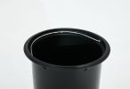 3L Round Step Trash Can, Small Stainless Steel Bathroom Garbage Can with Foot Pedal and Removable Inner Bucket for Bathroom, Bedroom, Office, Black