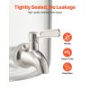 Beverage Dispenser, 2.2 Gallon Drink Dispensers for Parties, Glass Juice Dispenser with Wood Stand, Stainless Steel Spigot