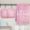 6 Pcs Kitchen Decor Accessories Set Farmhouse Towels Pot Holders Oven Mitts Set 2 Dish Towels 2 Potholders 2 Cooking Mittens Oven Glove for Christmas