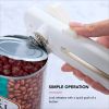 Stainless Steel Manual Can Opener with Locking Handles, Porcelain
