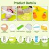 17Pcs Montessori Kitchen Tools Toddlers-Kids Cooking Sets Real-Toddler Safe Knives Set Kitchen Cookware Baking Toy Sets Educational Gift for 3-12 Year