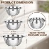 Stainless Steel Colander for Kitchen, Stainless Steel Strainer, Pasta Strainer for Spaghetti Fruit Vegetable Cooking Food