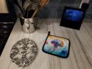 Jellyfish Pair of Pot Holders Kitchen Heat Resistant Pot Holders Sets Oven Hot Pads for Cooking Baking BBQ, 7 1/2 x 7 1/2