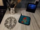 Maters Tomatoes Pair of Pot Holders Kitchen Heat Resistant Pot Holders Sets Oven Hot Pads for Cooking Baking BBQ, 7 1/2 x 7 1/2