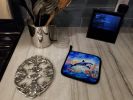 Dolphin Pair of Pot Holders Kitchen Heat Resistant Pot Holders Sets Oven Hot Pads for Cooking Baking BBQ, 7 1/2 x 7 1/2