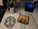 A Crab Bucket Pair of Pot Holders Kitchen Heat Resistant Pot Holders Sets Oven Hot Pads for Cooking Baking BBQ, 7 1/2 x 7 1/2