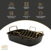 2-Piece Roaster with Rack - Black