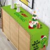 Merry Christmas Table Runner Green Xmas Buffalo Plaid Check Winter Holiday Party Decoration Fireplace Kitchen Dinning Home Decor 72Inches Long