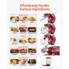 Stand Mixer, 6 QT Electric Kitchen Mixer, 660W Dough-Mixer, 6+P Speeds Tilt-head Food-Mixer with 1.6 QT Blender Cup, Stainless Steel Bowl, Dough Hook