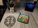 Freesias in Watercolor Pair of Pot Holders Kitchen Heat Resistant Pot Holders Sets Oven Hot Pads for Cooking Baking BBQ, 7 1/2 x 7 1/2