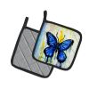 NEW Flutter Butterfly Pair of Pot Holders Kitchen Heat Resistant Pot Holders Sets Oven Hot Pads for Cooking Baking BBQ, 7 1/2 x 7 1/2