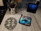 Manatee Pair of Pot Holders Kitchen Heat Resistant Pot Holders Sets Oven Hot Pads for Cooking Baking BBQ, 7 1/2 x 7 1/2