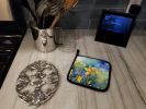 Daffodils in Watercolor Pair of Pot Holders Kitchen Heat Resistant Pot Holders Sets Oven Hot Pads for Cooking Baking BBQ, 7 1/2 x 7 1/2