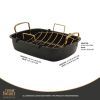 2-Piece Roaster with Rack - Black