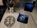 Seahorses Two To Tango Pair of Pot Holders Kitchen Heat Resistant Pot Holders Sets Oven Hot Pads for Cooking Baking BBQ, 7 1/2 x 7 1/2