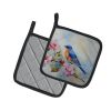 Bluebird Pair of Pot Holders Kitchen Heat Resistant Pot Holders Sets Oven Hot Pads for Cooking Baking BBQ, 7 1/2 x 7 1/2