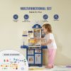 Kids Kitchen Playset, Toddler Kitchen with Cooking Stove with Steam, Sounds and Lights